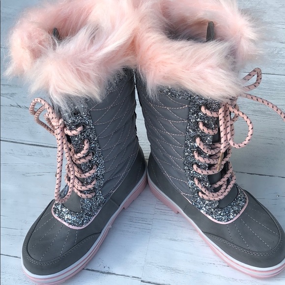 justice sparkle snow boot